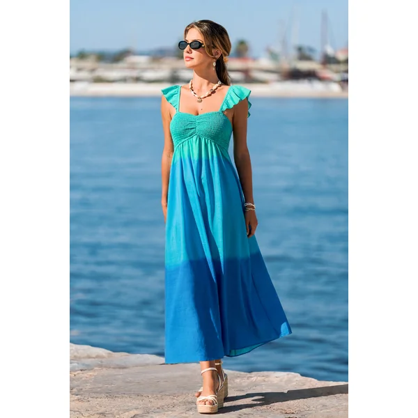 Robe longue ombrée
