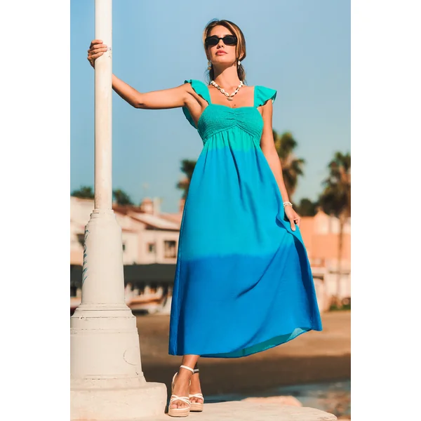 Robe longue ombrée
