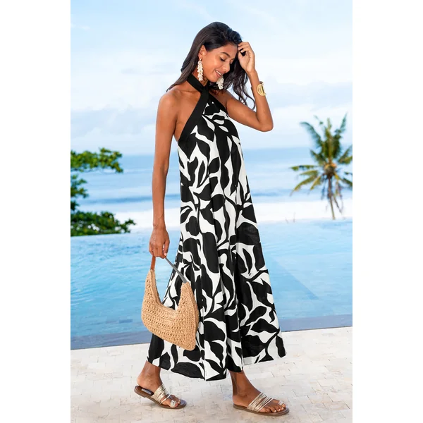 Robe longue tissé sans manches
