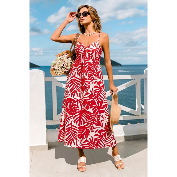 Robe longue tropicale à l’énergie pétillante