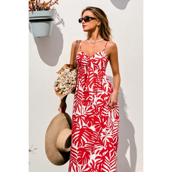 Robe longue tropicale à l’énergie pétillante