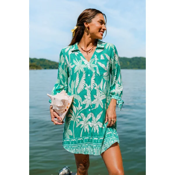 Robe mini à col chemise