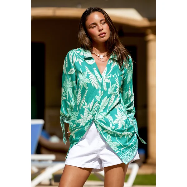 Robe mini à col chemise