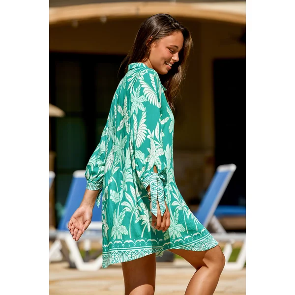 Robe mini à col chemise