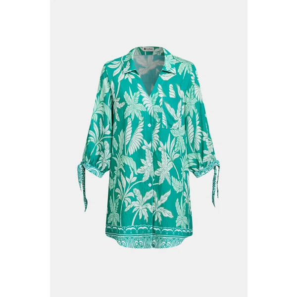 Robe mini à col chemise