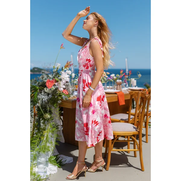Robe paisley col surplis