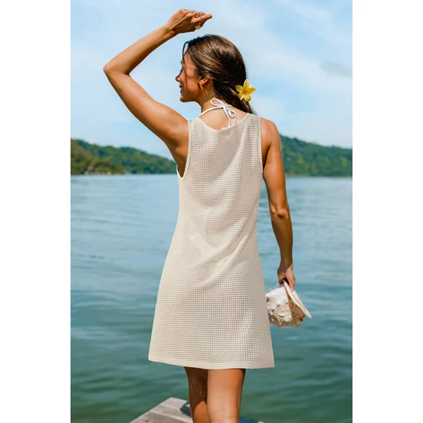 Robe tissé avec poches plaquées