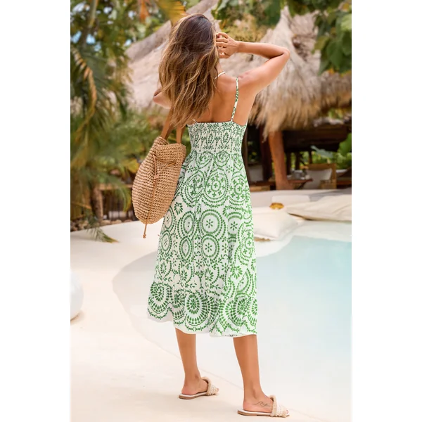 Robe verte col V
