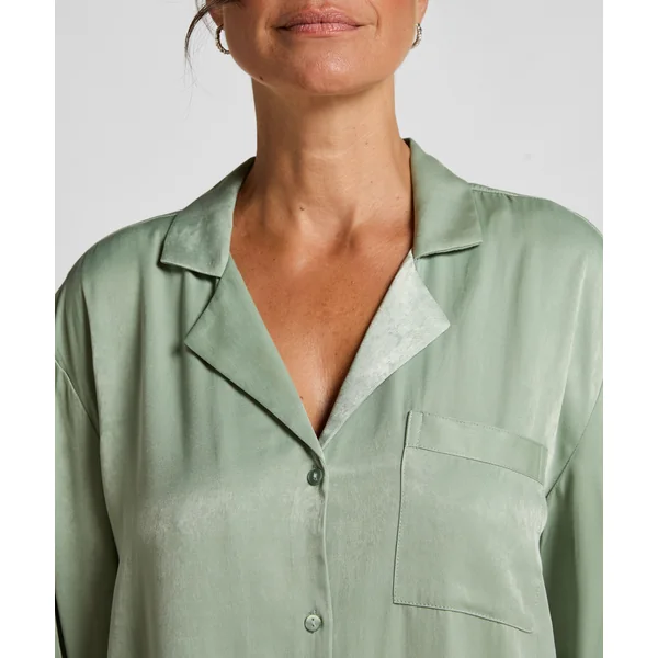 Robe-chemise en satin Ayla - Vert