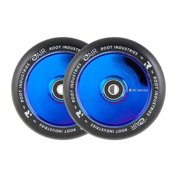 Root Air Noir Roues Trottinette Pack de 2 Blue Ray 110mm