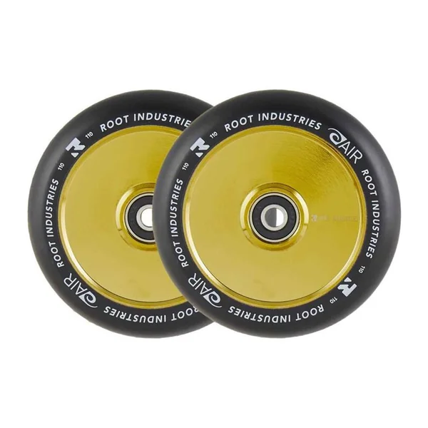 Root Air Noir Roues Trottinette Pack de 2 Gold Rush 110mm