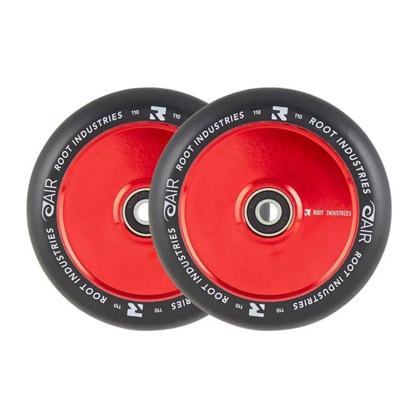 Root Air Noir Roues Trottinette Pack de 2 Rouge 110mm