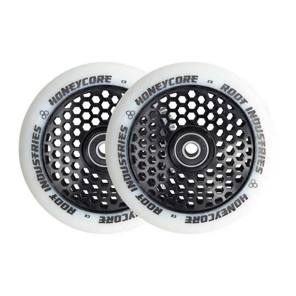 Root Honeycore Blanc 110mm Roue Trottinette Freestyle Pack de 2 Noir 110mm