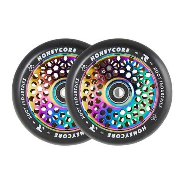 Root Honeycore Noir 110mm Roue Trottinette Freestyle Pack de 2 Neochrome 110mm
