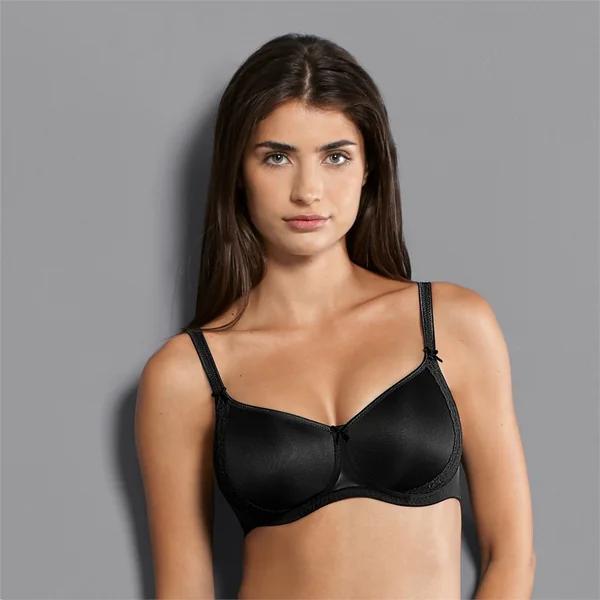 Rosa Faia - Soutien-gorge coussiné sans armature maintien ferme 42 (95) A Noir Lace Rose