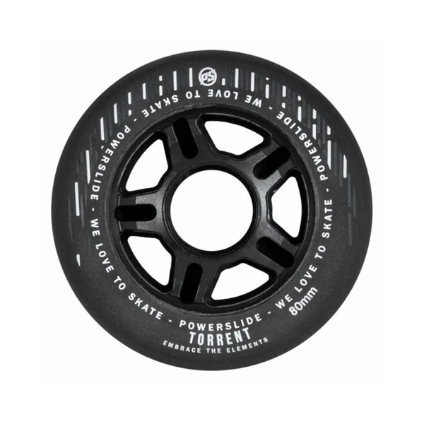 Roue roller en ligne POWERSLIDE Torrent Rain, 80mm/84a black, 4-Pack