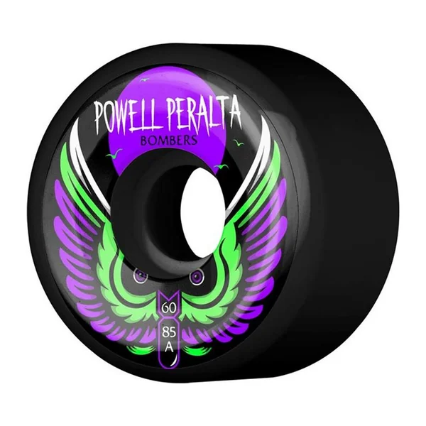 Roue Skateboard POWELL PERALTA Wheels Jeu De 4 Bomber Iii 60m 85a Black