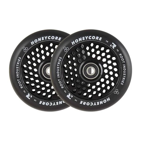 Roue Trottinette Freestyle ROOT Honeycore Noir 110mm (Pack de 2)