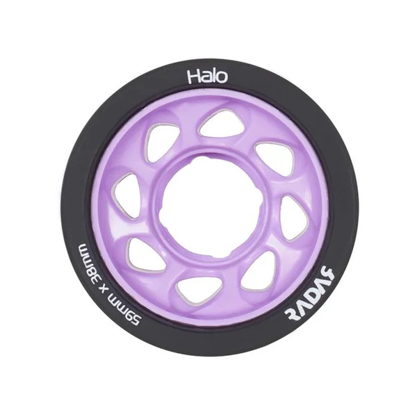 Roues Roller Derby RADAR WHEELS Halo 84A 59mmx38mm Purple Noir/Violet