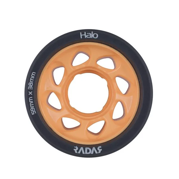 Roues Roller Derby RADAR WHEELS Halo 86A 59mmx38mm Orange Noire et orange