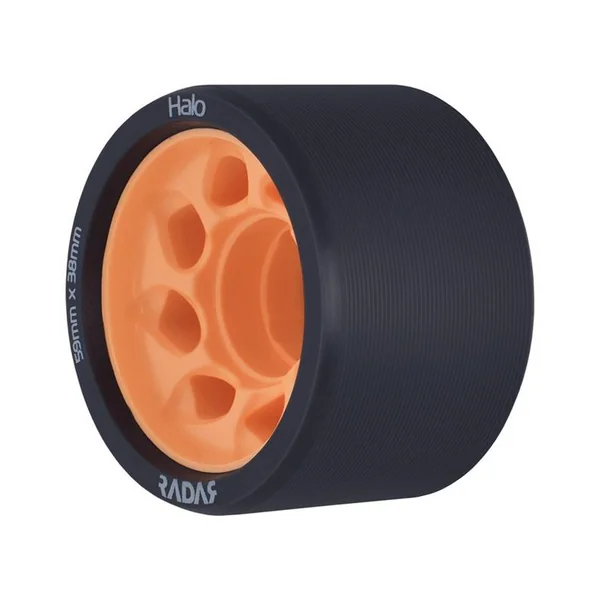 Roues Roller Derby RADAR WHEELS Halo 86A 59mmx38mm Orange Noire et orange