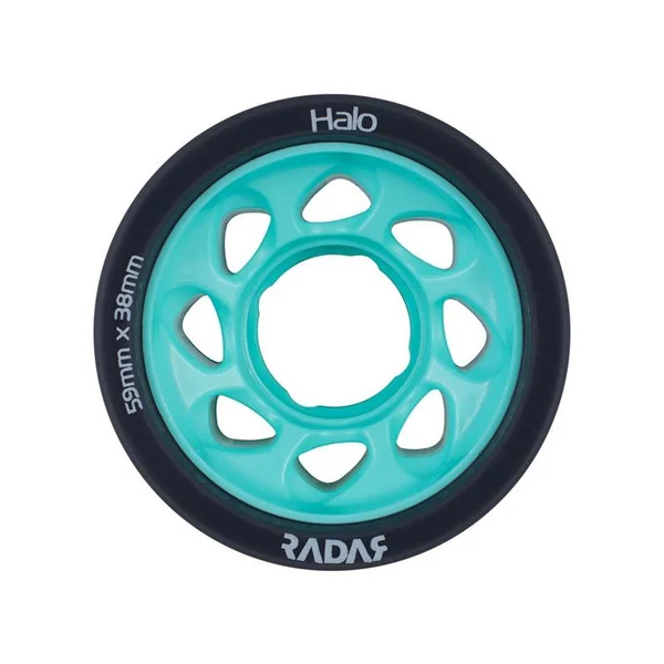 Roues Roller Derby RADAR WHEELS Halo 88A 59mmx38mm Teal Bleu cyan