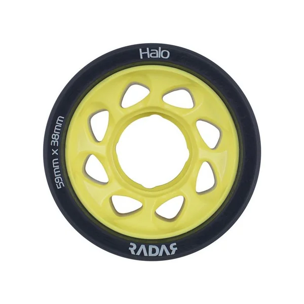 Roues Roller Derby RADAR WHEELS Halo 91A 59mmx38mm Yellow