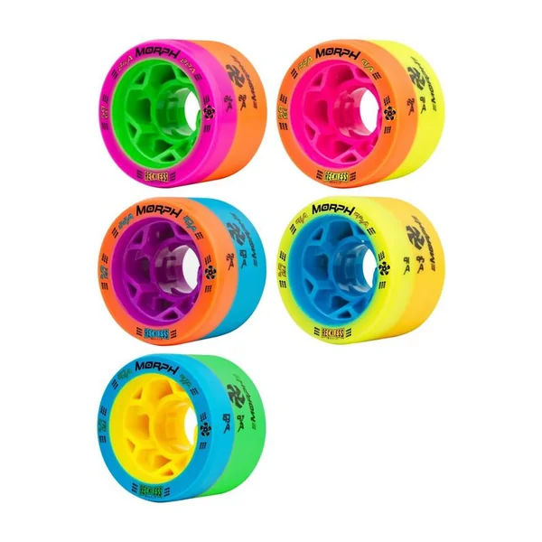 Roues Roller Derby RECKLESS WHEELS Morph 91A/95A Lime/Yellow