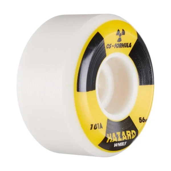 Roues skate HAZARD WHEELS (x4) Radio Active Cs Conical Blanc 101A