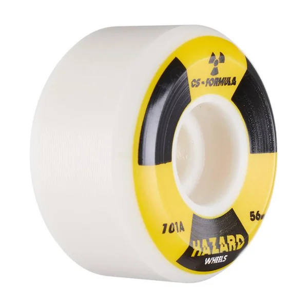 Roues skate HAZARD WHEELS (x4) Radio Active Cs Conical Blanc 101A