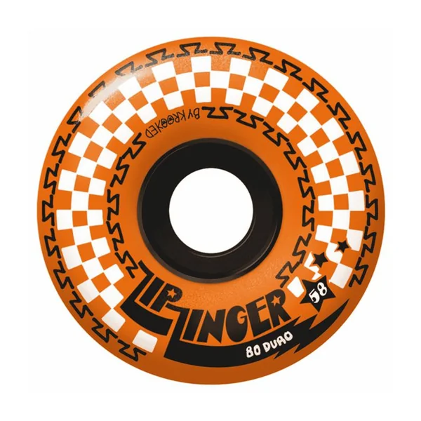 Roues skate KROOKED cruiser (jeu de 4) 58mmzip zinger 80d orange