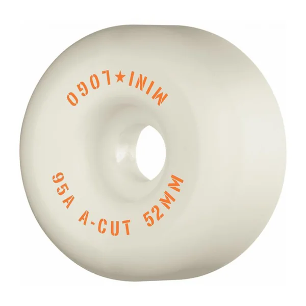 Roues skate MINI LOGO (jeu de 4) 52mm a-cut 95a hybrid white