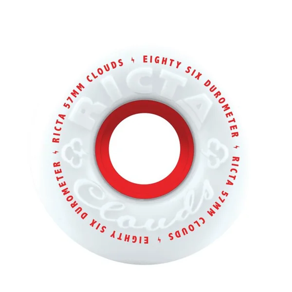 Roues skate RICTA (jeu de 4) 57mm clouds 86a red 86a