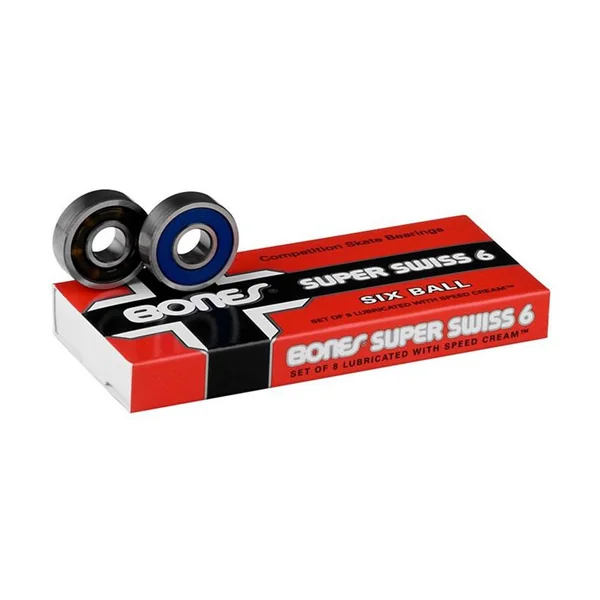 Roulements Skateboard BONES Roulements Jeu De 8 Swiss Super 6 Ball