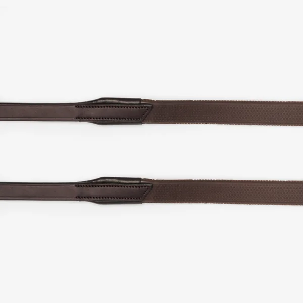 Rênes équitation cuir grip Cheval et Poney - 900 marron foncé