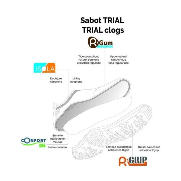 Sabot TRIAL Marine et Blanc