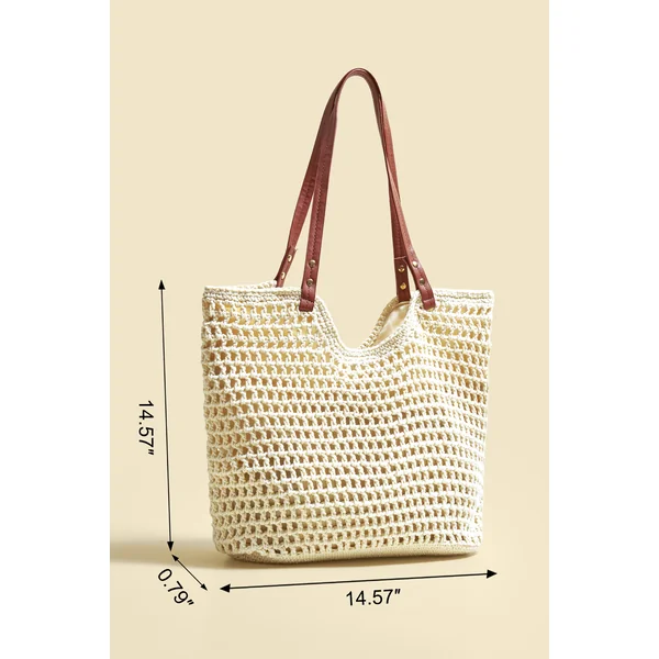 Sac cabas beige avec bandoulière