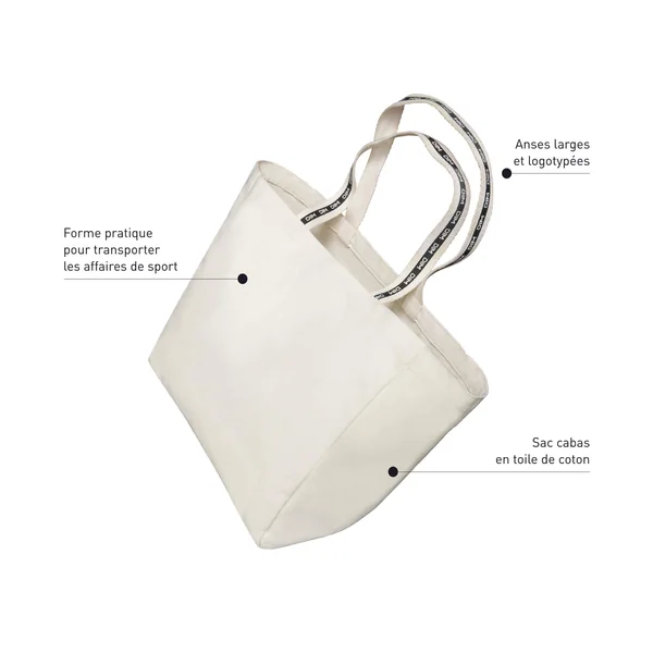Sac cabas en toile de coton beige Dim Move
