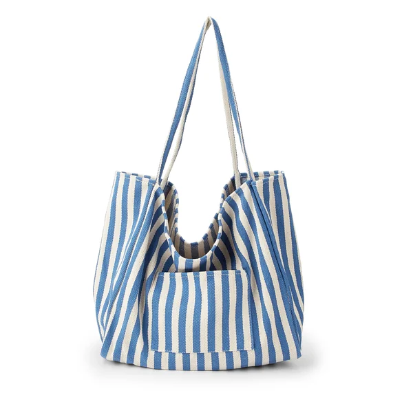 Sac cabas souple à rayures