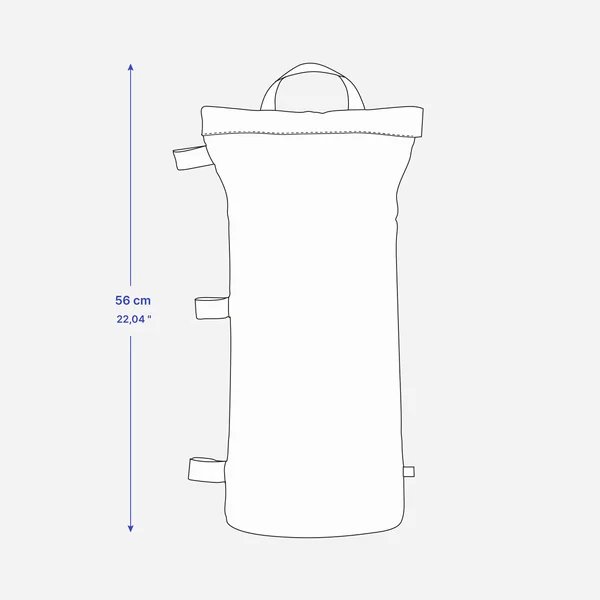 Sac de lestage souple chargeable avec de l'eau ou du sable.
