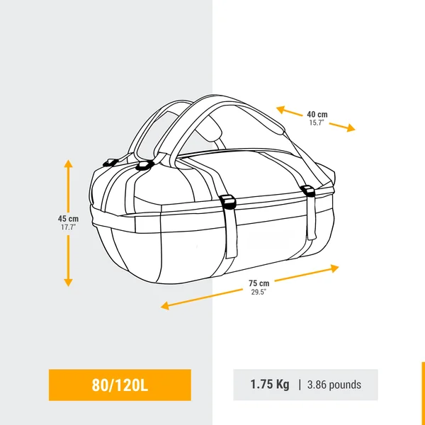 Sac de transport de trekking - 80 L à 120 L - DUFFEL 500 EXTEND