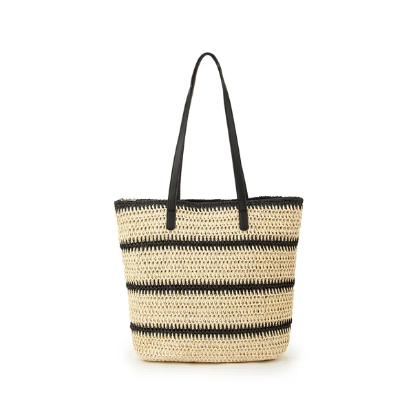 Sac en paille rayé