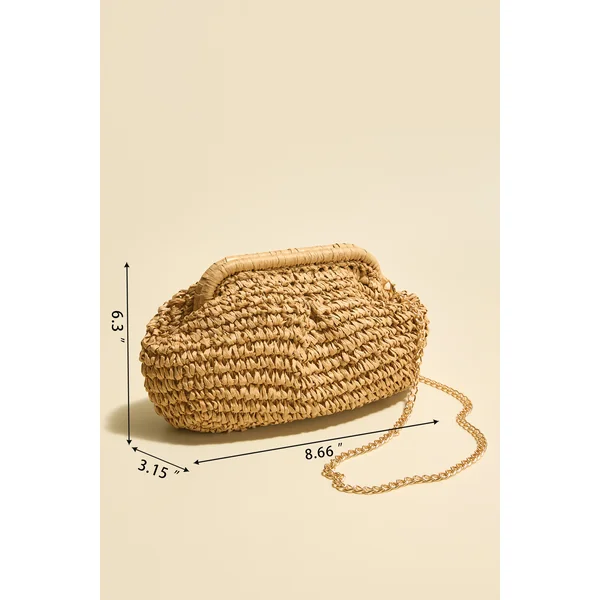 Sac en paille structuré d’inspiration vintage