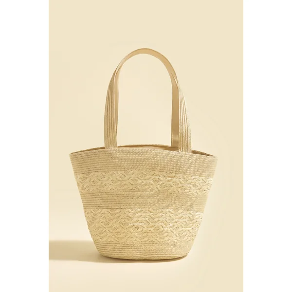 Sac en paille à l’éclat de noix de coco