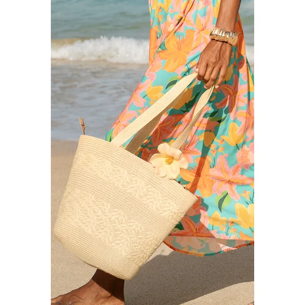 Sac en paille à l’éclat de noix de coco