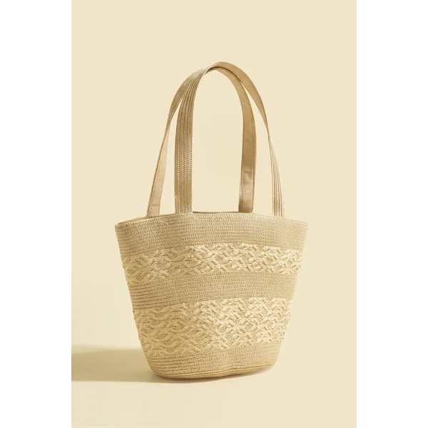 Sac en paille à l’éclat de noix de coco