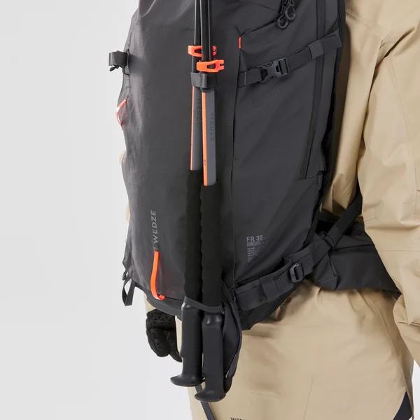 Sac à dos Airbag pour le ski Freeride 30L - noir (cartouche non incluse)