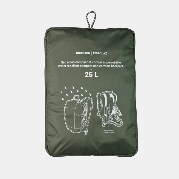 Sac à dos de poche pliable et imperméable 25L, Travel vert