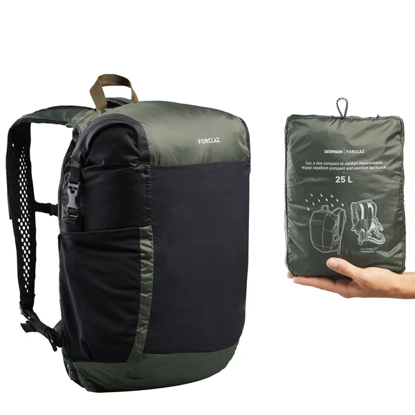 Sac à dos de poche pliable et imperméable 25L, Travel vert