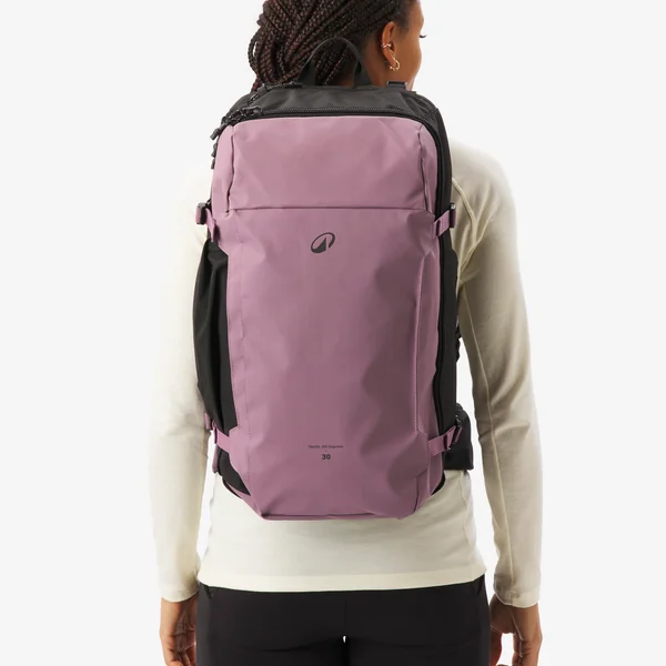 Sac à dos de voyage ouverture valise 30L, Travel 500 Organizer gris